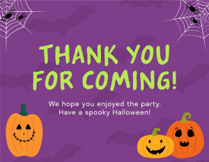 Quirky Halloween Appreciation Thank You Card Image Preview