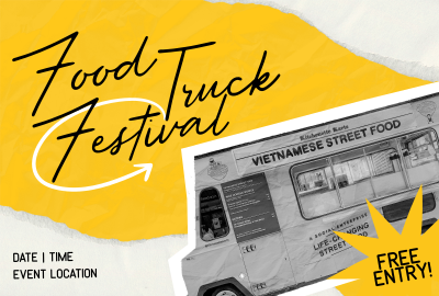 Food Truck Festival Pinterest board cover Image Preview