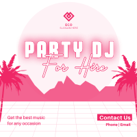 Synthwave DJ Party Service Instagram post Image Preview