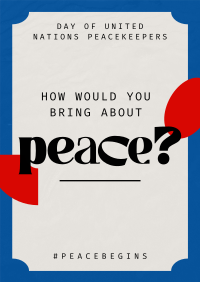 Contemporary United Nations Peacekeepers Poster Design