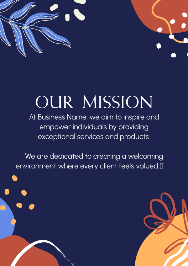 Our Mission Organic Abstract Flyer Design Image Preview