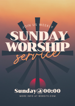 Sunday Worship Flyer Image Preview