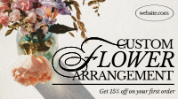 Editorial Flower Service Facebook Event Cover Design