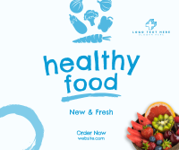 Fresh Healthy Foods Facebook Post Design