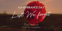 Remember Their Sacrifice Twitter Post Design