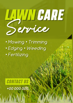 Lawn Care Maintenance Poster Image Preview