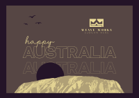 Australia Uluru Postcard Image Preview