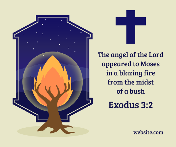 Burning Bush Facebook Post Design Image Preview