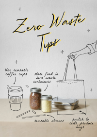Zero Waste Tips Poster Design