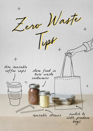 Zero Waste Tips Poster Image Preview