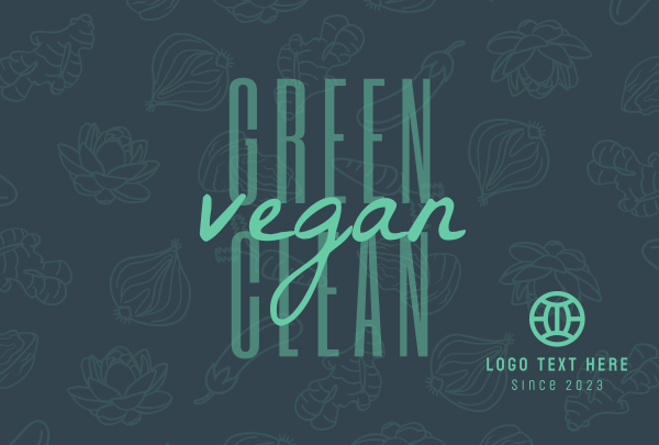 Green Clean and Vegetarian Pinterest Cover Design Image Preview