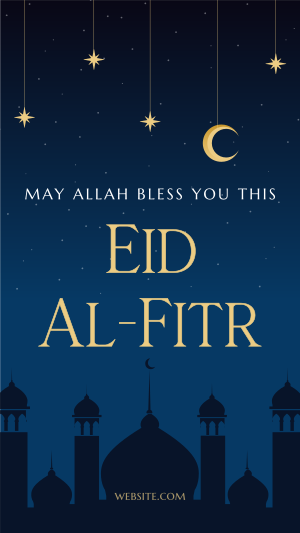 Night Sky Eid Al Fitr Facebook story Image Preview