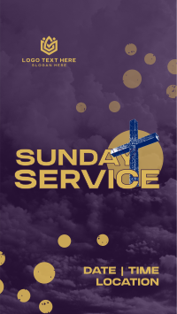 Textured Sunday Service Facebook Story Design