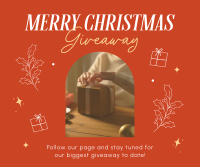 Holly Christmas Giveaway Facebook Post Design
