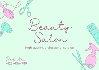 Beauty Salon Services Postcard Design