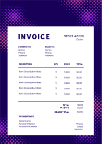 Innovative Tech Invoice Design