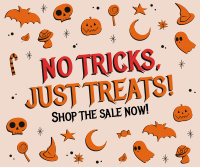 Trick or Treat Sale Facebook Post Design