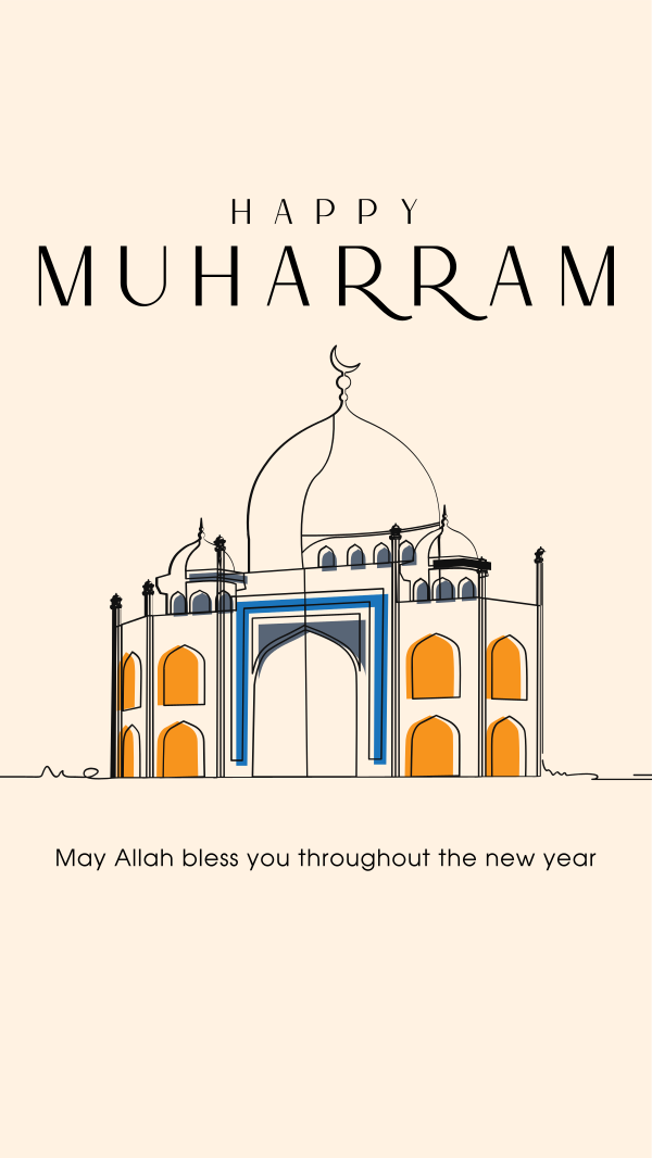 Minimalist Muharram Instagram Story Design Image Preview