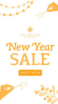 Rustic New Year Sale Instagram Story Design