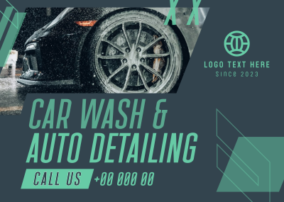 Car Wash Auto detailing Service Postcard Image Preview