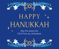 Celebrating Hanukkah Facebook Post Design