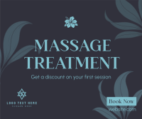 Massage Therapy Service Facebook Post Design