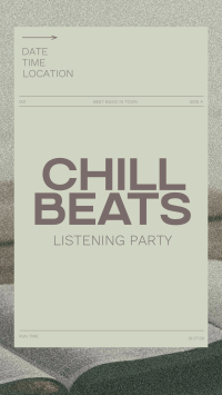 Minimal Chill Music Listening Party Instagram reel Image Preview