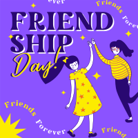 High Five Friendship Day Instagram Post Design