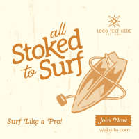 Stoked to Surf Instagram post Image Preview