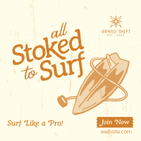 Stoked to Surf Instagram post Image Preview