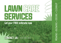 Professional Lawn Services Postcard Design
