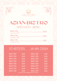 Luxury Asian Restaurant Menu Preview