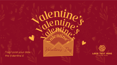 Valentine's Envelope Facebook event cover Image Preview