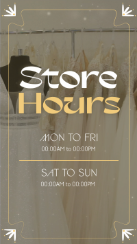 Sophisticated Shop Hours Instagram reel Image Preview