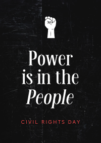 Strong Civil Rights Day Quote Poster Image Preview