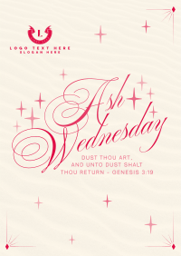 Simple Elegant Ash Wednesday Poster Design