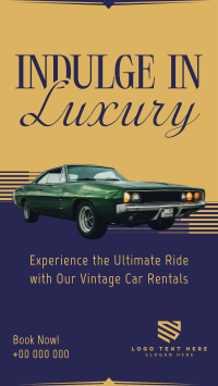 Luxury Vintage Car YouTube short Image Preview