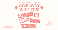 Giveaway Winners Stamp Facebook Ad Design