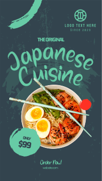 Original Japanese Cuisine Instagram story Image Preview