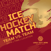 Ice Hockey Versus Match Instagram Post Design