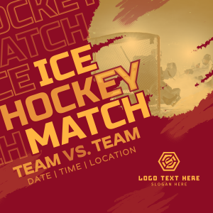 Ice Hockey Versus Match Instagram post Image Preview