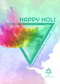 Holi Color Explosion Poster Design