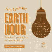 Earth Hour Light Bulb Instagram Post Image Preview