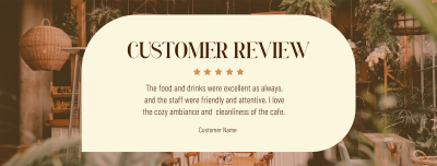 Simple Cafe Testimonial Facebook cover Image Preview