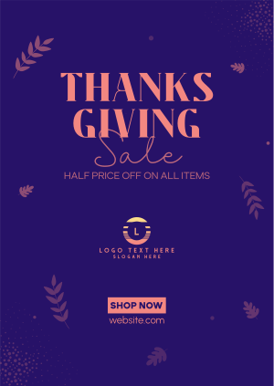 Thanksgiving Sale Poster Image Preview