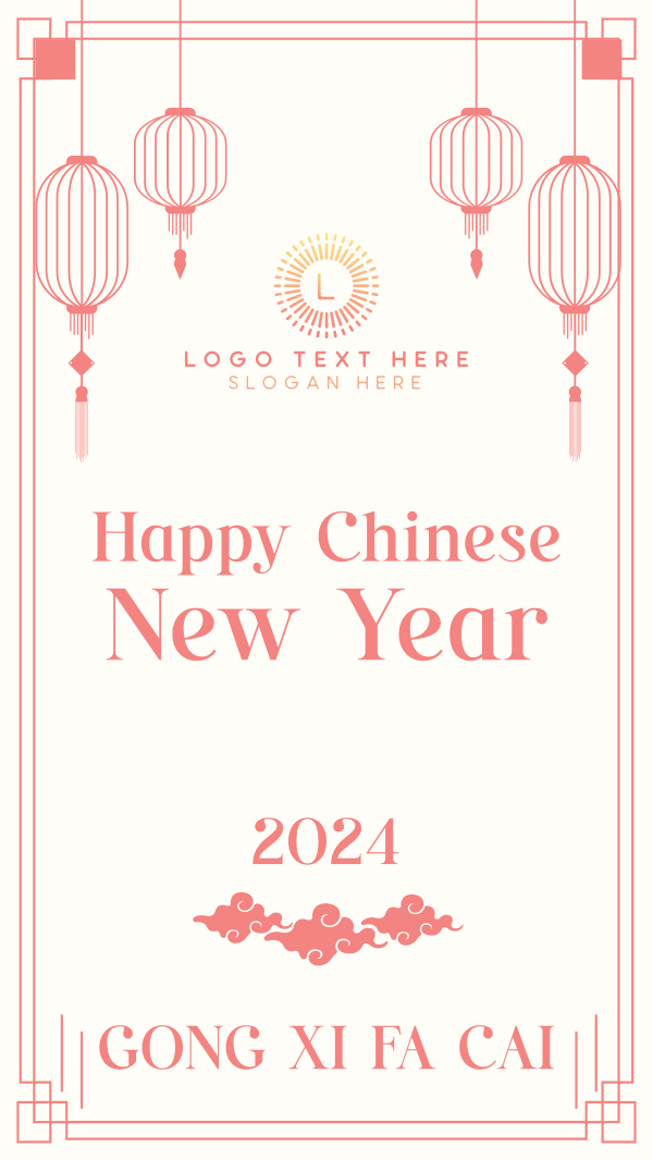 Chinese New Year Lanterns Instagram Story Design Image Preview