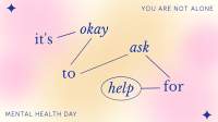 Mental Health Day Quote Facebook Event Cover Preview