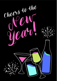 Cheers to New Year! Flyer Image Preview