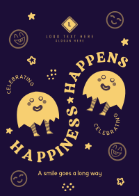 Happiness Is Contagious Poster Design