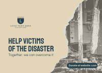 Disaster Relief Postcard Image Preview